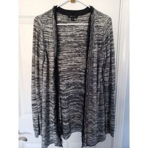 AB Studio Womans  Cardigan Sweater Medium White & Black